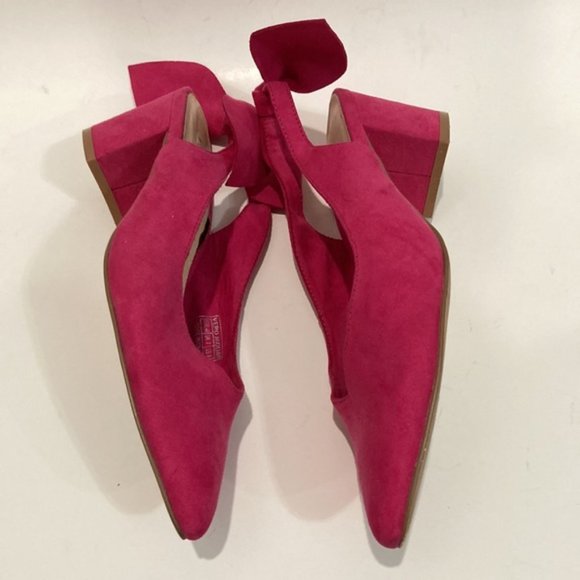 Vero Moda Pink Sling Back Pump Heels 9 - Picture 8 of 11